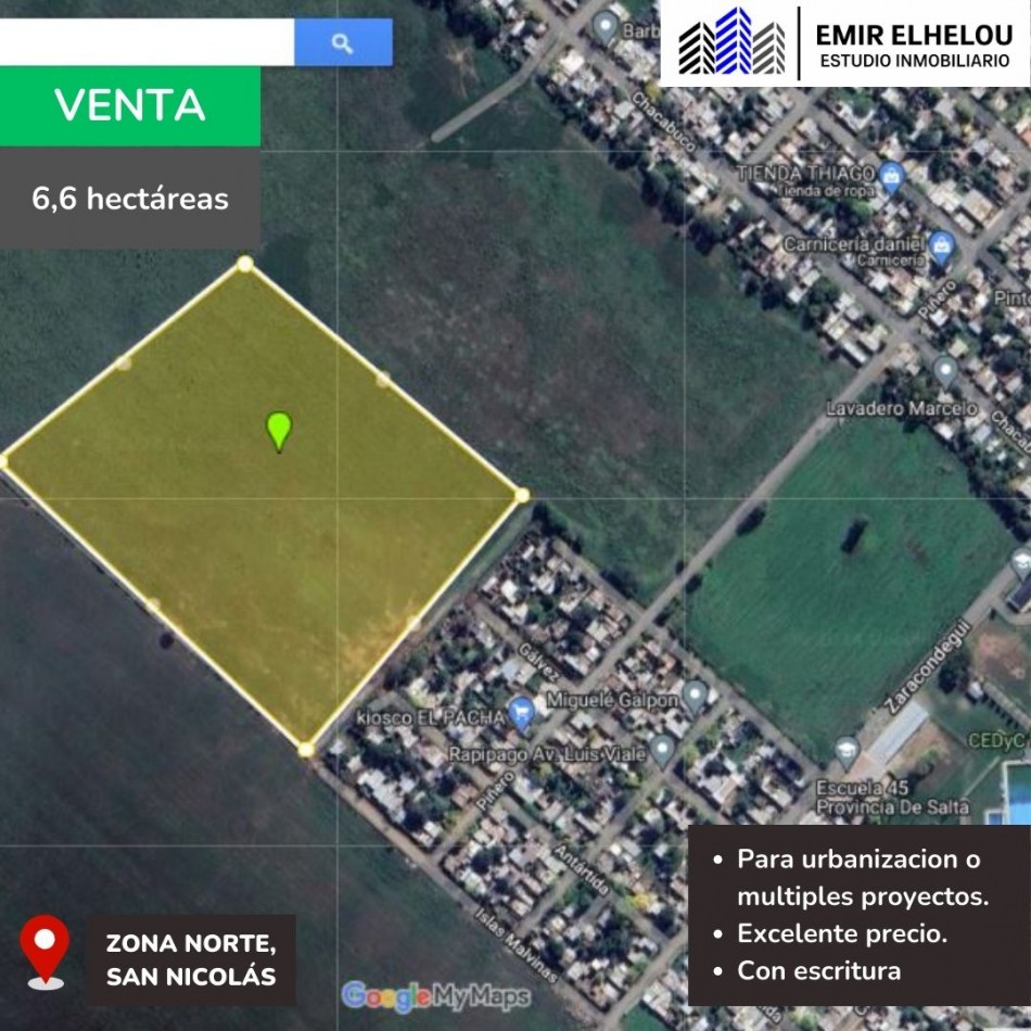 Fraccion de campo de 6,6 hectareas en San Nicolas (Zona urbana)