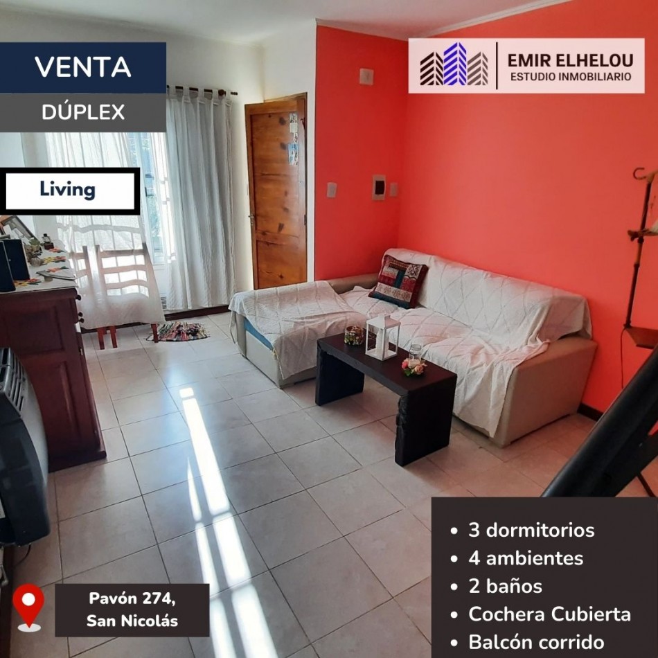 Duplex de 3 dormitorios con cochera en B° Saavedra