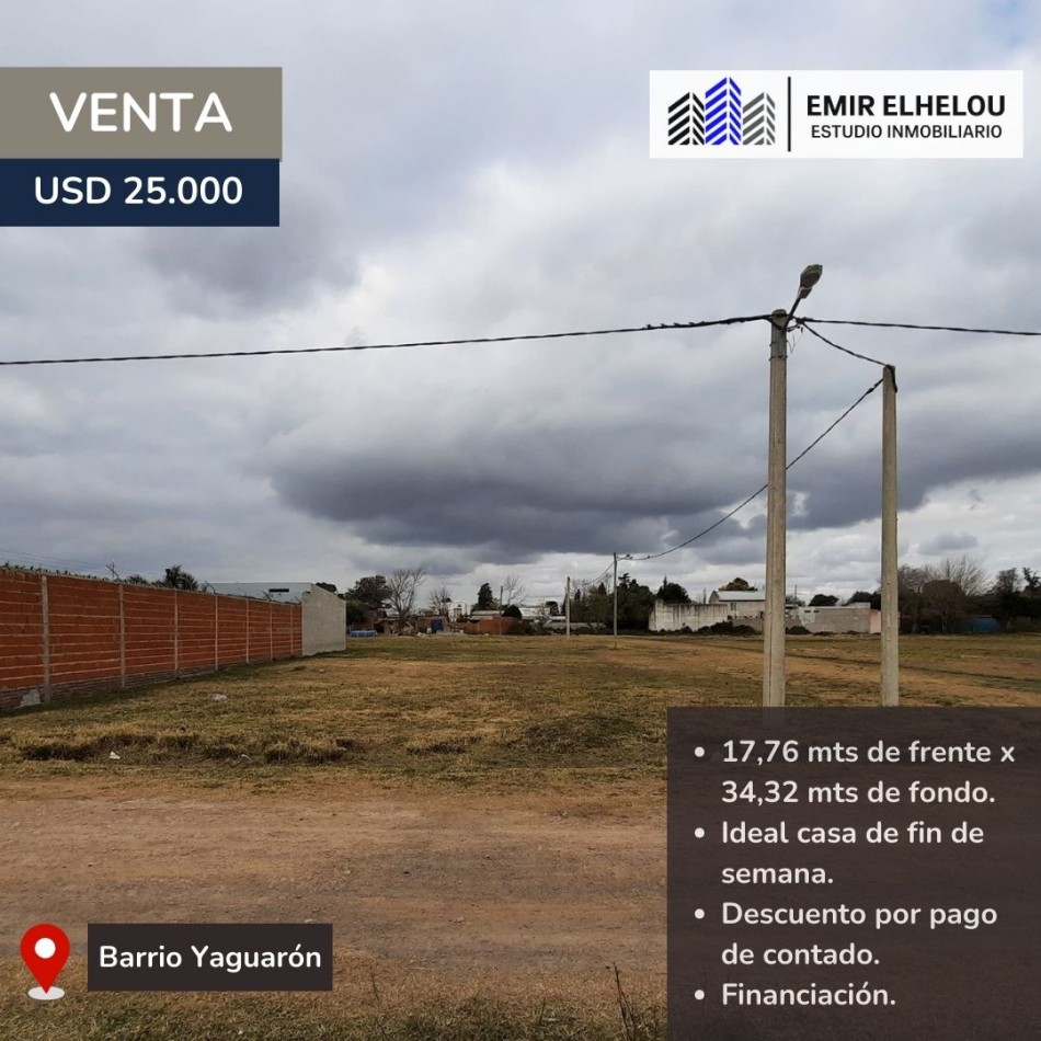 Excelente Lote en Barrio Yaguaron