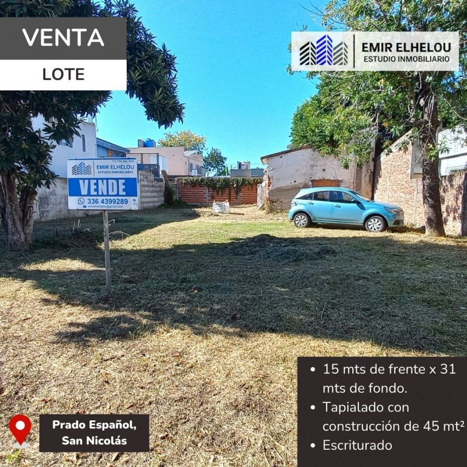 Hermoso Lote en Barrio Prado Español
