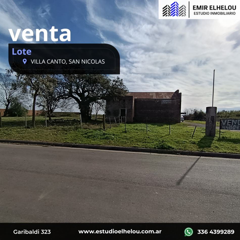 GRAN LOTE DE 2303 MT² UBICADO EN VILLA CANTO