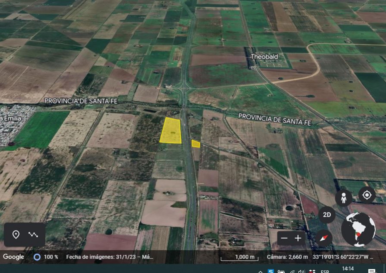 Campo de 13 hectareas sobre Autopista 9