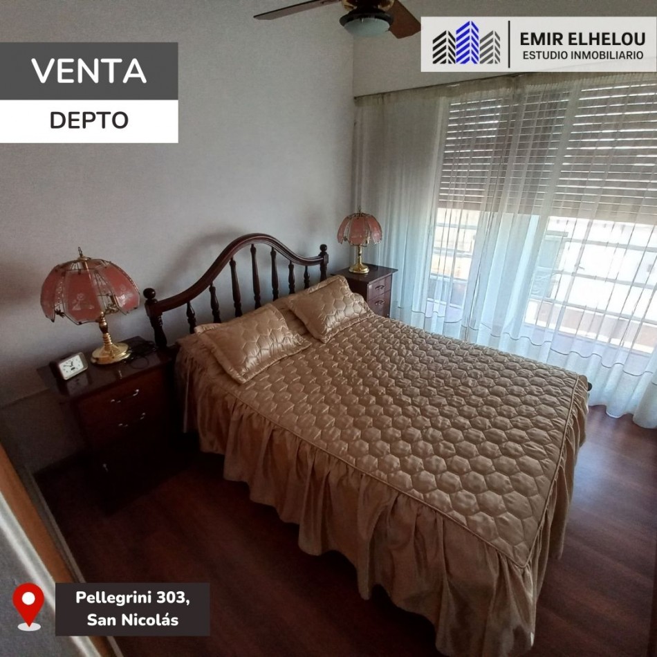 Departamento de dos dormitorios con cochera en Pellegrini 303