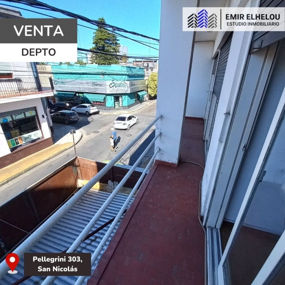 Departamento de dos dormitorios con cochera en Pellegrini 303