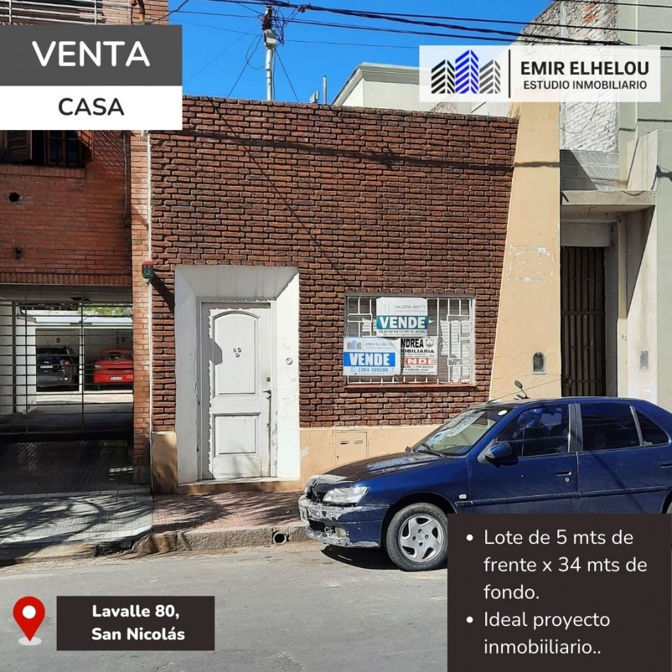 Casa de dos dormitorios a reciclar en Lavalle 80