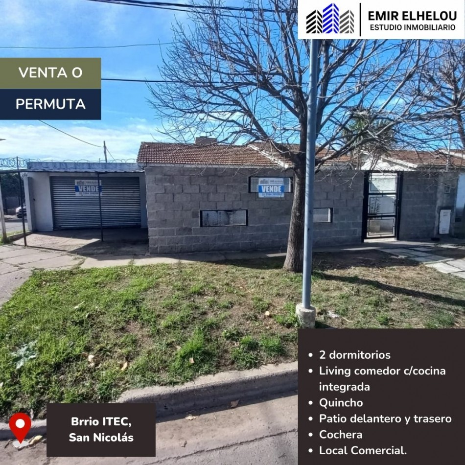 Casa de 2 dormitorios y Local comercial en esquina en Del Forno 131