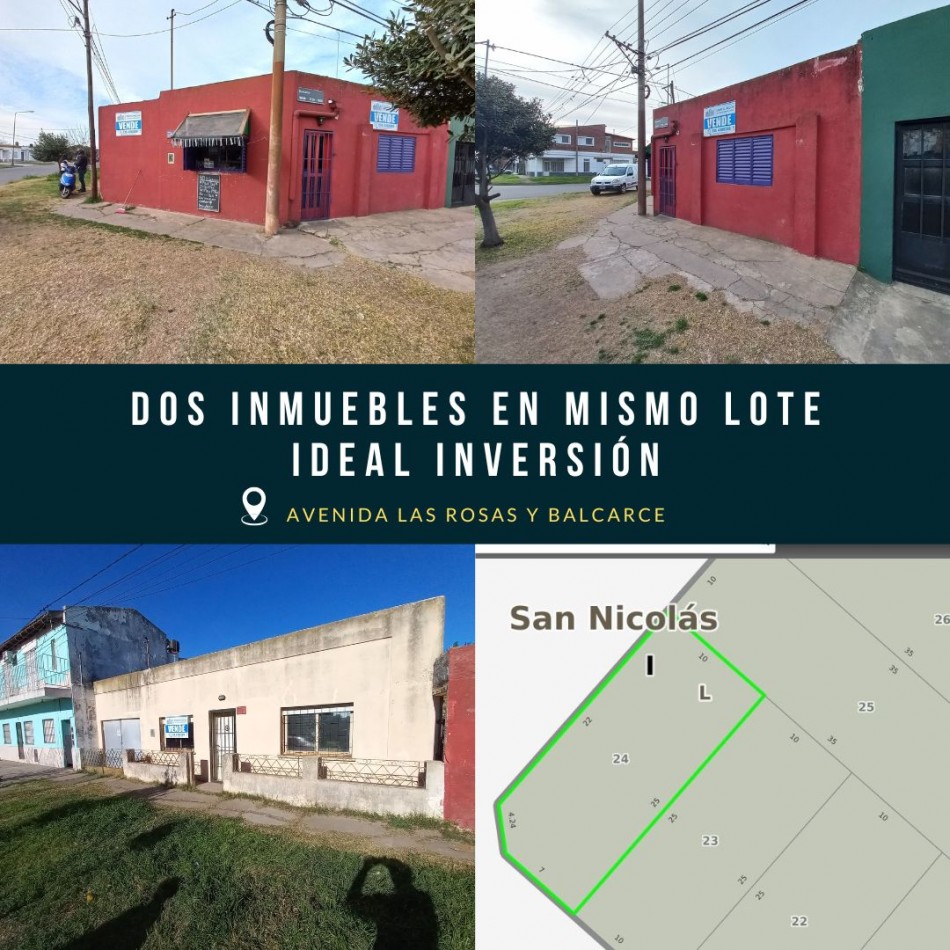 Esquina de Las Rosas y Balcarce ideal inversion (Rebajada)