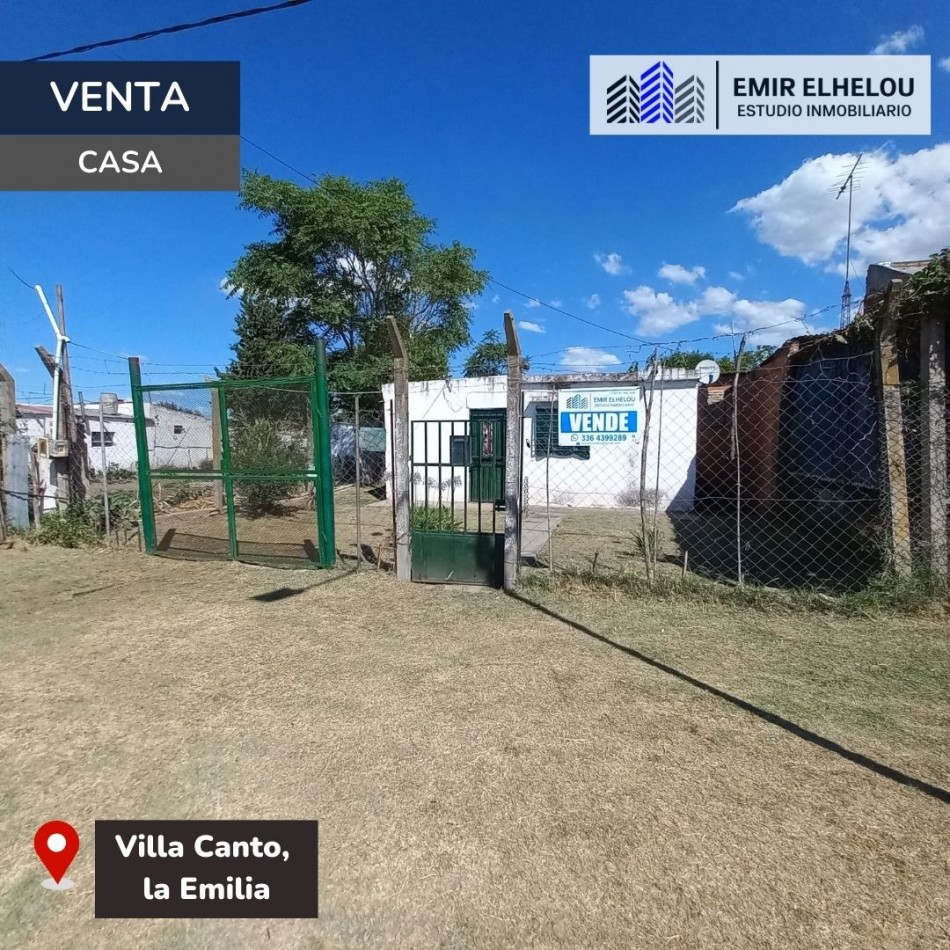 Casa de 2 dormitorios en gran lote en Villa Canto
