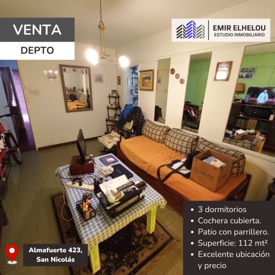 Depto de 3 dormitorios y dependencia en Almafuerte 423