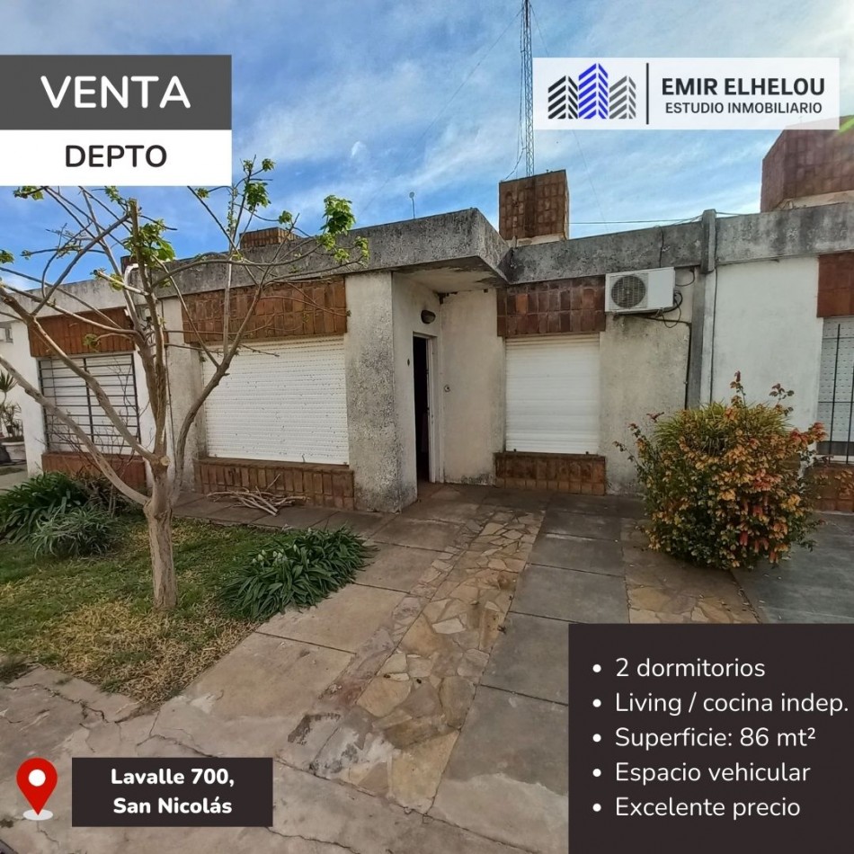 Depto. de 2 dormitorios con cochera en Lavalle 692