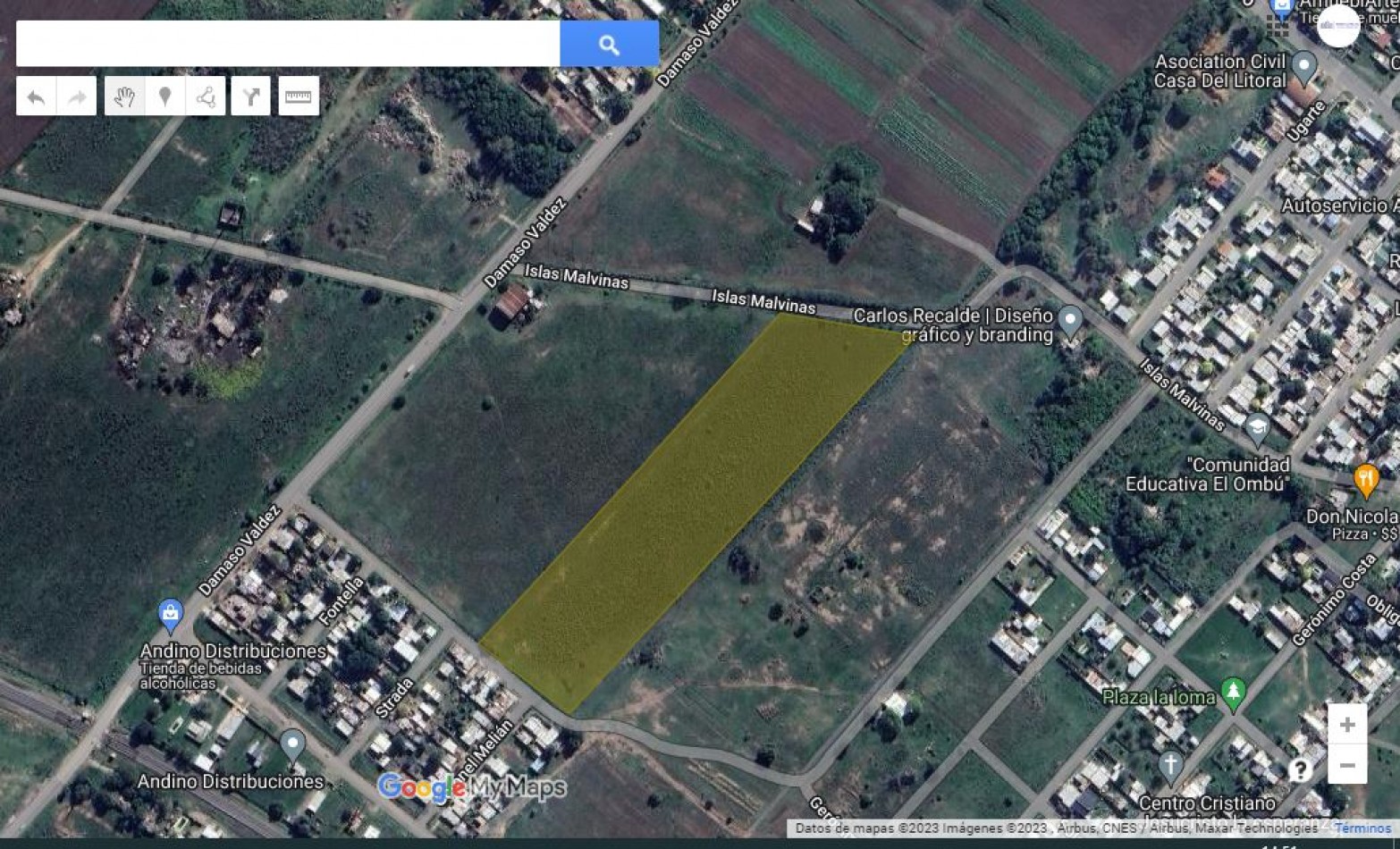 Fraccion de 3,16 hectareas a metros de Avenida Damaso Valdez.