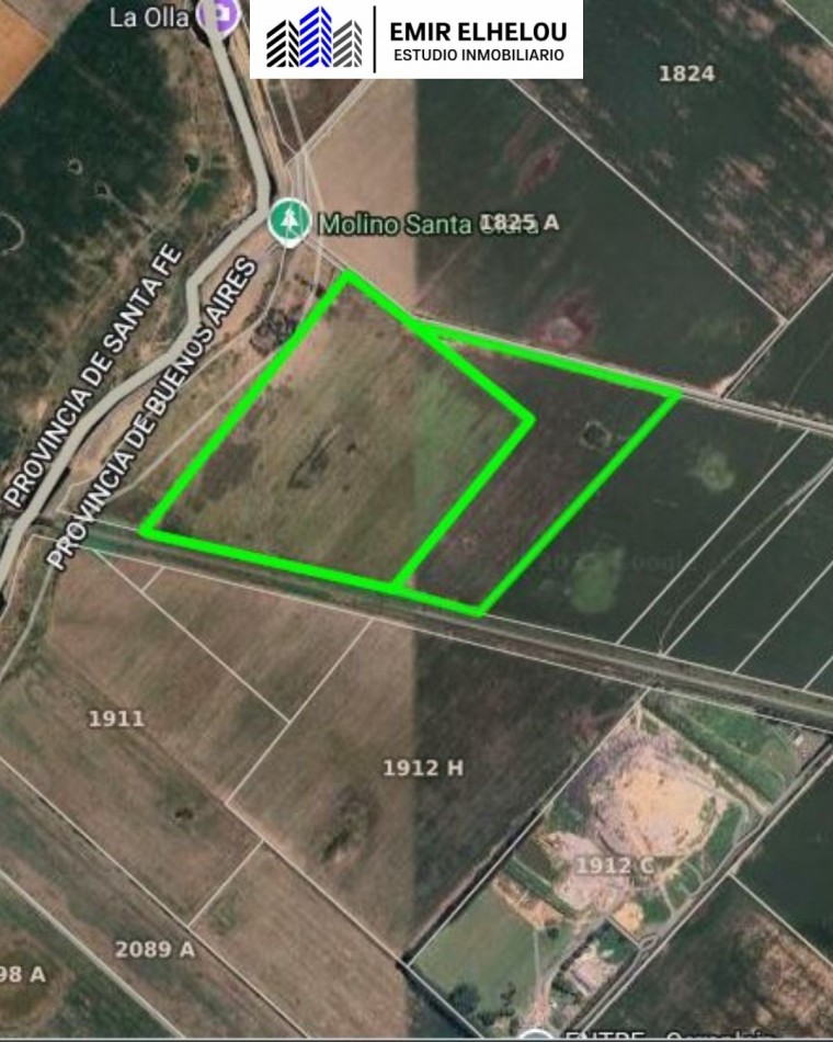 Campo de 42,5 hectareas agricolas en San Nicolas