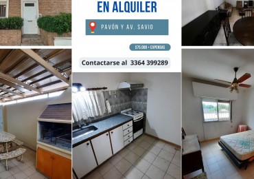 Duplex semiamoblado de 2 dormitorios con cochera en Pavon y Savio