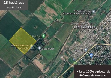 Campo agricola de 18 hectareas en Pavon (Santa Fe)