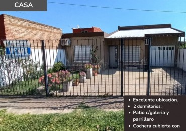 Casa de 2 dormitorios y dep. en Pres. Illia 892	