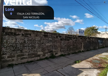 Excelente Lote de 400 mt² ubicado en calle Italia casi esquina Terrazon.