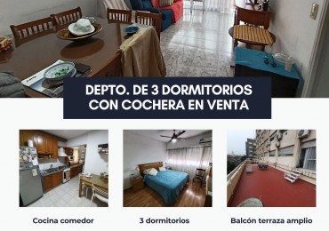 Departamento de 3 dormitorios con Cochera  y dependencias en Savio 41	
