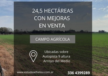 Campo agricola de 24,5 hectareas con mejoras en San Nicolas