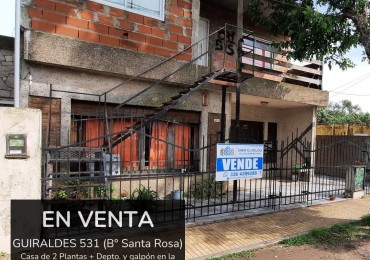 Casa de dos plantas + Departamento en Guiraldes 531